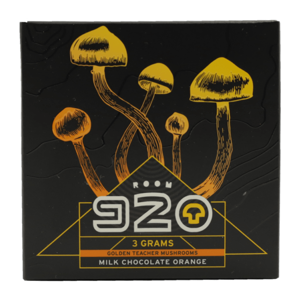 Room 920 - Mushroom Chocolate Bar - Milk Chocolate Orange - 3 grams | Magic Mushrooms Calgary Canada