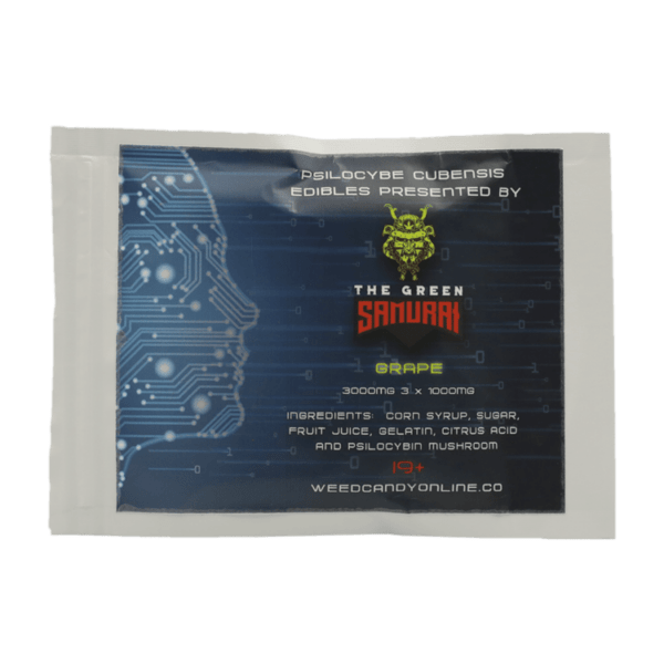 The Green Samurai - Shroom Gummies - Grape - 3g | Magic Mushrooms Calgary Canada